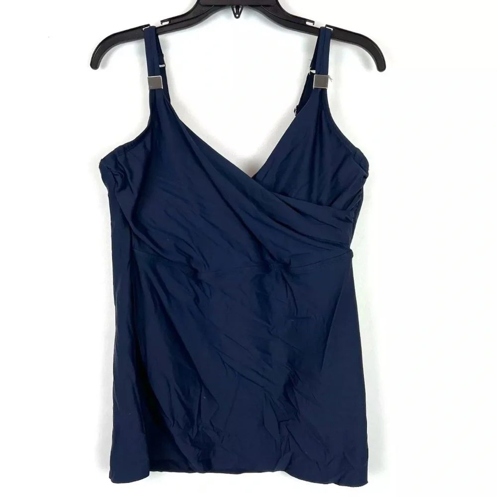 Miraclesuit Women’s Blue Underwire Tankini Top Size 38DD
